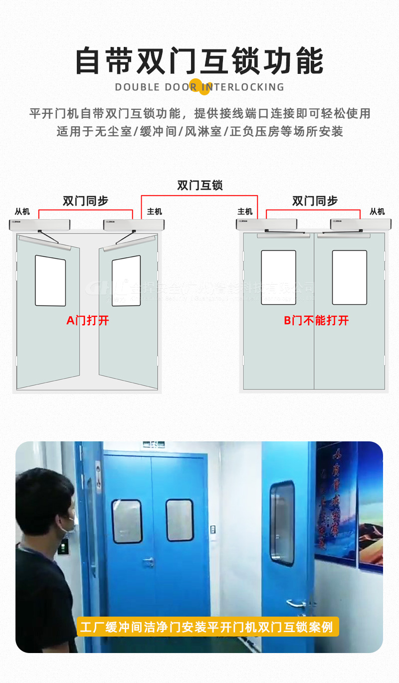 電動(dòng)平開(kāi)門(mén)機(jī)雙門(mén)互鎖功能