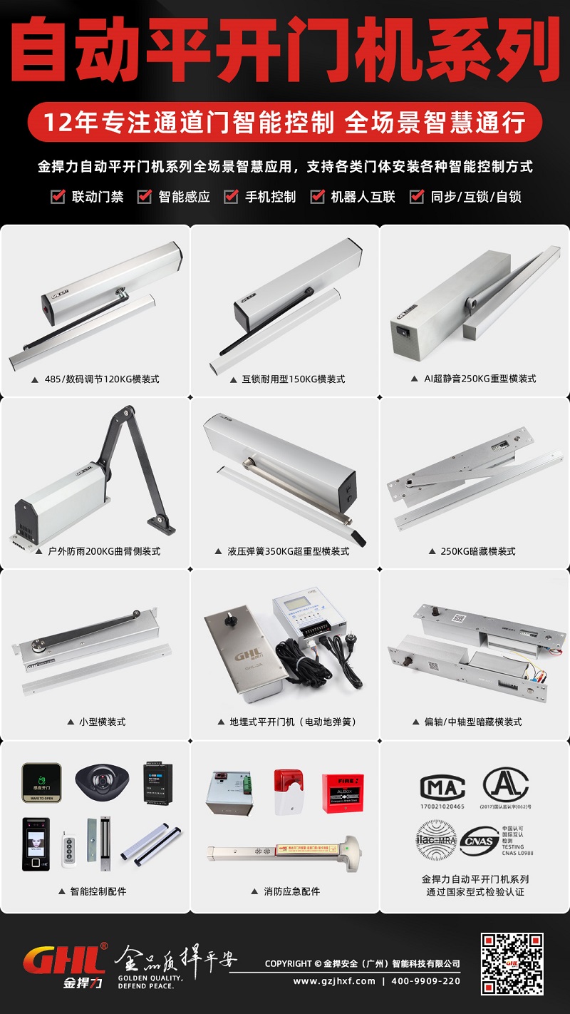 金捍力自動(dòng)平開門機(jī)系列海報(bào)