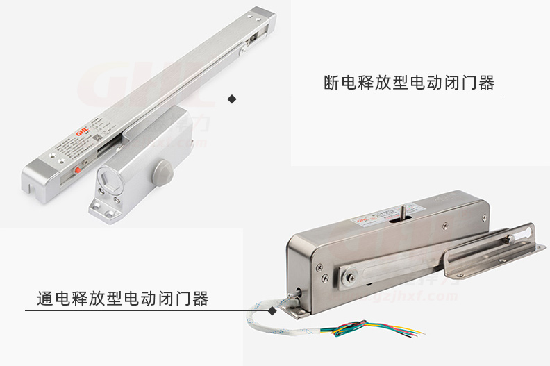 送電釋放和斷電釋放型電動閉門器
