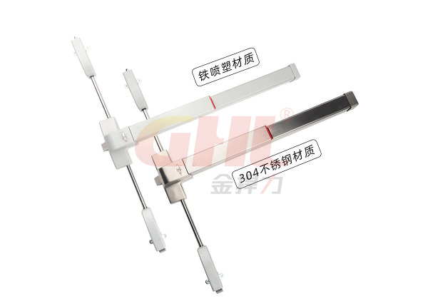 不銹鋼材質(zhì)和噴塑三點(diǎn)式逃生門鎖