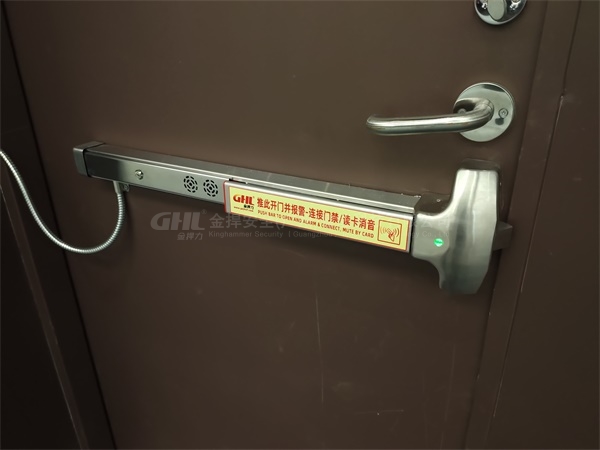 電動(dòng)推桿鎖連接門(mén)禁，推桿報(bào)警，讀卡消音